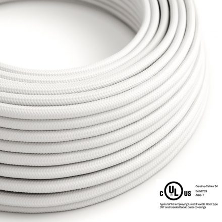  Round Electrical Cable 150ft (45.72m) Reel RM01 White Rayon - UL Listed