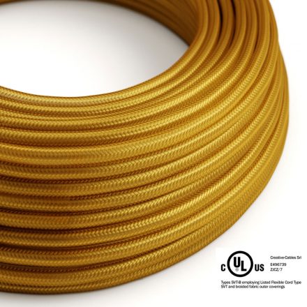  Round Electrical Cable 150ft (45.72m) Reel RM05 Gold Rayon - UL Listed