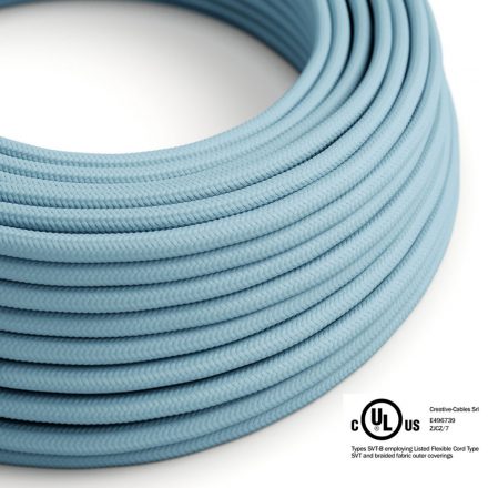  Round Electrical Cable 150ft (45.72m) Roll RM17 Baby Azure Rayon - UL Listed