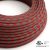  Round Electrical Cable 150ft (45.72m) Reel RP28 Two Tone Fire Red & Gray Cotton - UL Listed