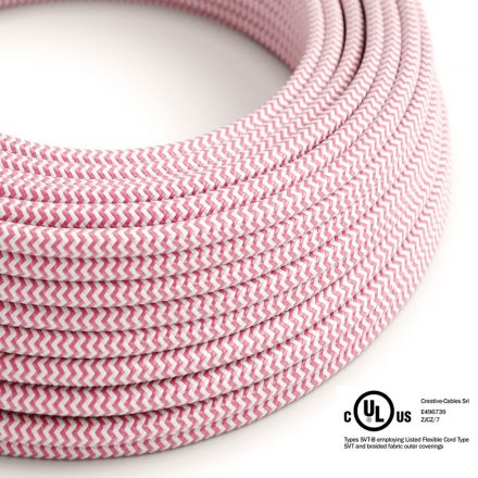  Round Electrical Cable 150 ft (45.72 m) Reel RZ08 ZigZag Fuchsia Rayon - UL Listed