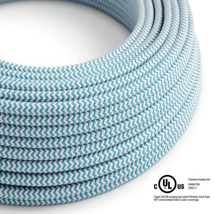  Round Electrical Cable 150 ft (45.72 m) Reel RZ11 ZigZag Cyan Rayon - UL Listed