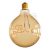  LED Golden Light Bulb for Pendant Lamp - Globe G125 Single Filament “Love” - 4.5W 250Lm E27 Dimmable 1800K