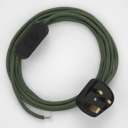  Lamp wiring, RC63 Green Gray Cotton 1.80 m.