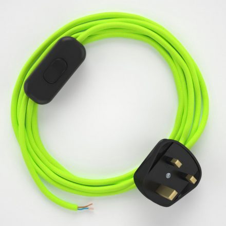  Lamp wiring, RF10 Neon Yellow Rayon 1.80 m.