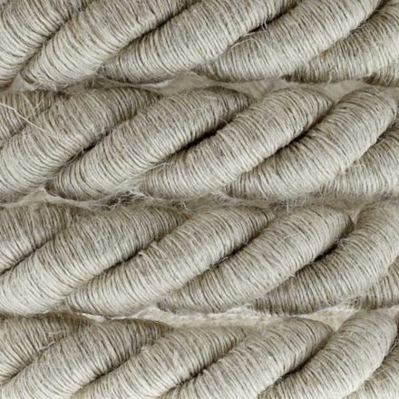  XL electric cable, electric cable 3x0.75. Natural linen fabric cover. Its diameter is 16 mm.