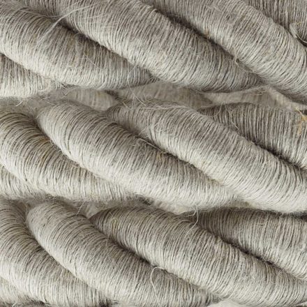  2XL electric cable, electric cable 3x0.75. Natural linen fabric cover. Its diameter is 24 mm.