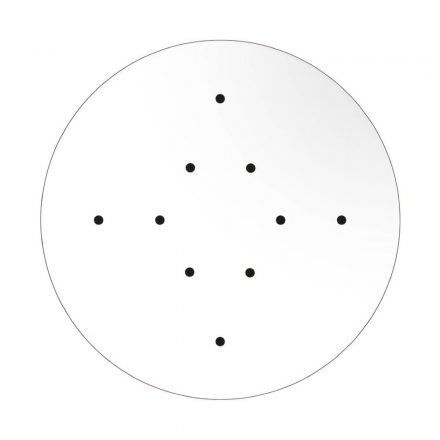  400 mm diameter round pre-drilled panel for Rose-One system