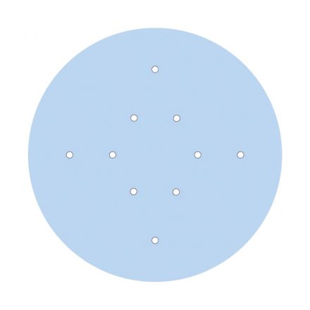  400 mm diameter round pre-drilled panel for Rose-One system