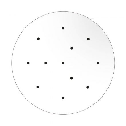  400 mm diameter round pre-drilled panel for Rose-One system