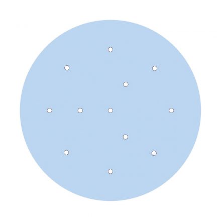  400 mm diameter round pre-drilled panel for Rose-One system