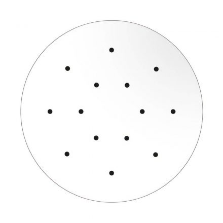  400 mm diameter round pre-drilled panel for Rose-One system