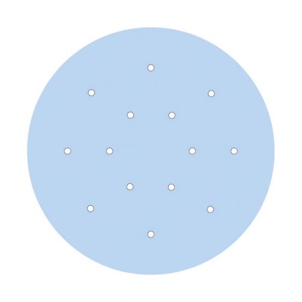  400 mm diameter round pre-drilled panel for Rose-One system