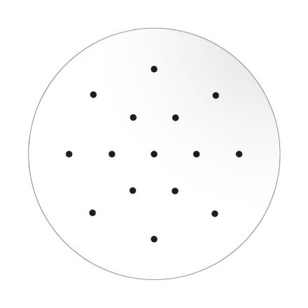  400 mm diameter round pre-drilled panel for Rose-One system