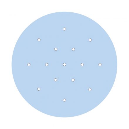  400 mm diameter round pre-drilled panel for Rose-One system