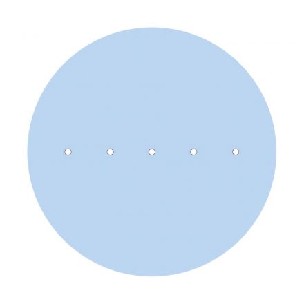  400 mm diameter round pre-drilled panel for Rose-One system