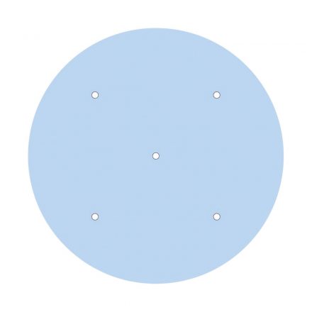  400 mm diameter round pre-drilled panel for Rose-One system