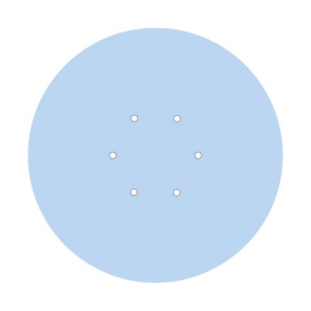  400 mm diameter round pre-drilled panel for Rose-One system