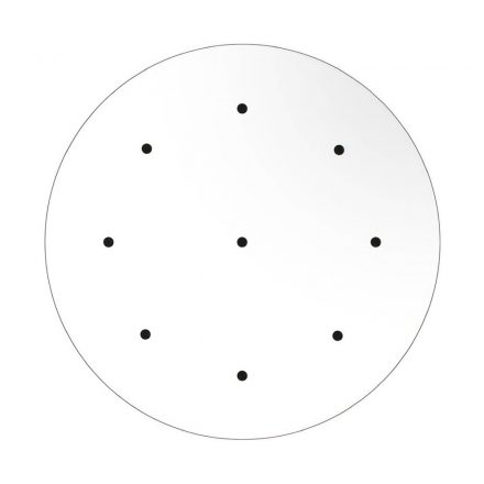  400 mm diameter round pre-drilled panel for Rose-One system