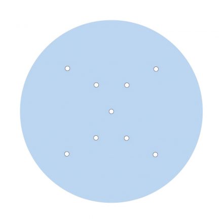  400 mm diameter round pre-drilled panel for Rose-One system