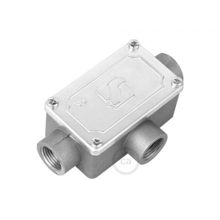  Three-outlet, T-shaped junction box for Creative-Tube, aluminum housing