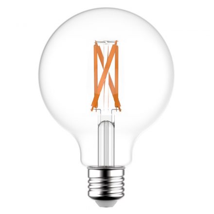  LED SMART WI-FI light bulb Globe G125 transparent filament 6.5W 806Lm E27 1800÷3000K adjustable