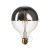 Silver Half Sphere Globe G125 LED bulb 7W 750Lm E27 2700K adjustable