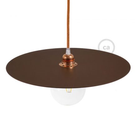  Ellepì Oversized Painted Iron Plate for Suspension, 40 cm Diameter - Made in Italy Corten Effect