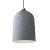  BELL XL CERAMIC LAMP SHADE FOR SUSPENSION - MADE IN ITALY CEMENT EFFECT-WHITE