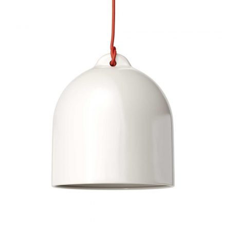  BELL M CERAMIC LAMP SHADE FOR SUSPENSION - MADE IN ITALY GLOSSY WHITE