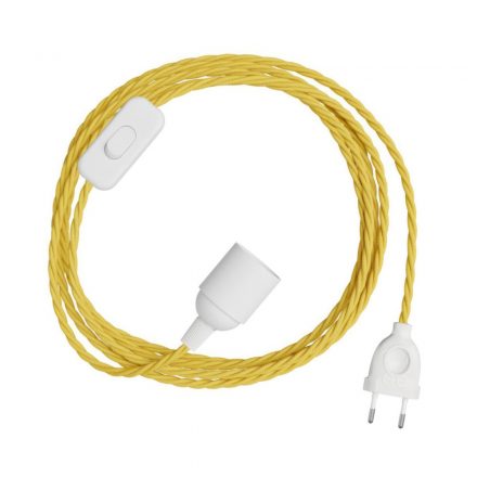  SnakeBis Twisted - Connection with lamp holder and twisted textile cable and 2-pole connector