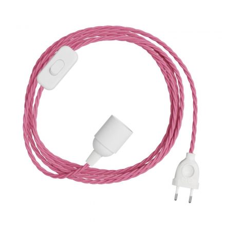  SnakeBis Twisted - Connection with lamp holder and twisted textile cable and 2-pole connector