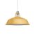  Dockyard Lampshade made of Enamelled Metal, with E27 Fixture, 38 cm Diameter Mustard Yellow