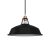  Dockyard Lampshade made of Enamelled Metal, with E27 Fixture, 38 cm Diameter Black