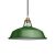 Dockyard Lampshade made of Enamelled Metal, with E27 Fixture, 38 cm Diameter Green