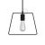 Metal Duedì Base Lampshade with Metal Lamp Holder Cover and E27 Lamp Holder Black