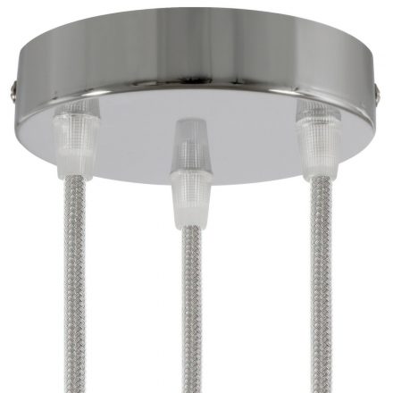  Cylindrical metal 3-hole ceiling rose kit