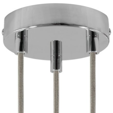  Cylindrical metal 3-hole ceiling rose kit