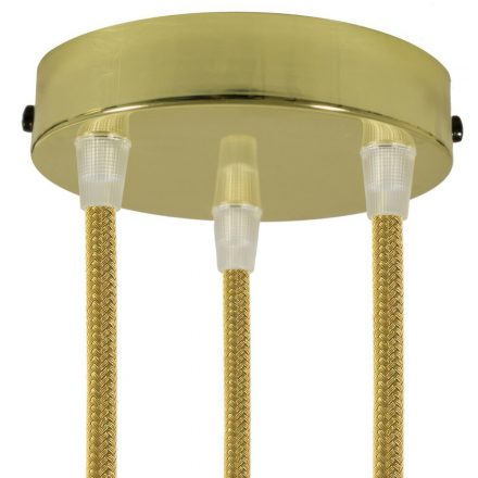  Cylindrical metal 3-hole ceiling rose kit