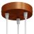  Cylindrical metal 3-hole ceiling rose kit