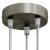  Cylindrical metal 3-hole ceiling rose kit