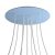 Round XXL Rose-One with 9 X-shaped holes and 4 side holes ceiling rose kit, 400 mm