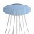 Round XXL Rose-One with 9 X-shaped holes and 4 side holes ceiling rose kit, 400 mm