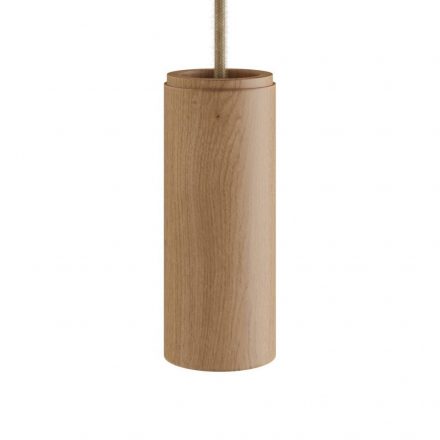  Tub-E14, Wooden Lampshade for Spotlight Lamp with Double Ring E14 Socket