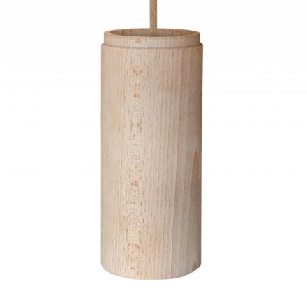 Tub-E27, Wooden Lampshade for Spotlight Lamp with Double Ring E27 Socket