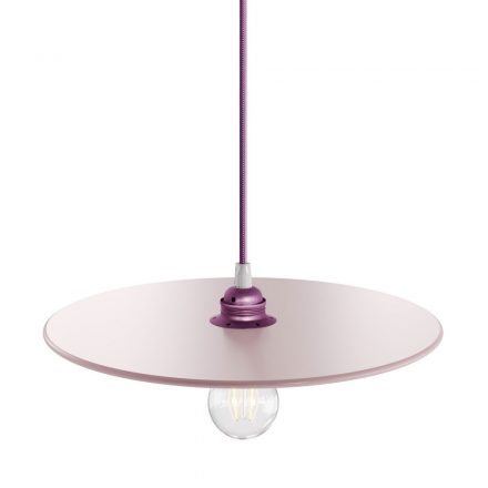  UFO COLOR, Painted Wood Lampshade Pink