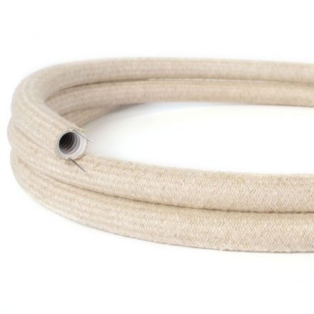  Creative-Tube flexible protective tube, Neutral Natural Linen RN01 fabric cover, diameter 20 mm