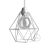  Bare Light Bulb Cage Metal Lampshade Diamond with E27 Socket