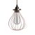  Bare Light Bulb Cage Metal Lampshade Drop with Adjustable Collar Copper