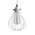  Bare Light Bulb Cage Metal Lampshade Drop with Adjustable Collar White